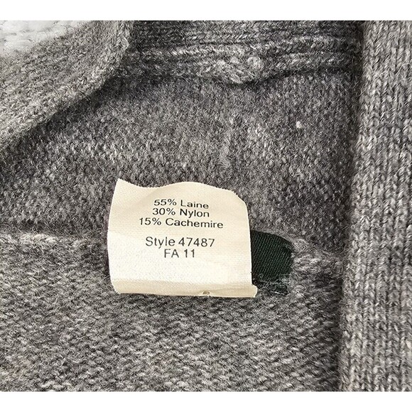 J.Crew Womens Cardigan Wool Cashmere Sweater Pockets Gray Coastal Grandma Size S - Picture 9 of 12